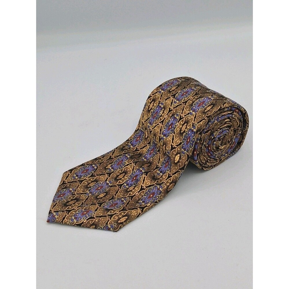 Nina Ricci Italian Silk Tie Italian Baroque Paisley Vintage 1980s 1990s Designer